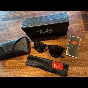 Ray-Ban Erika Black Metal Polarized Sunglasses